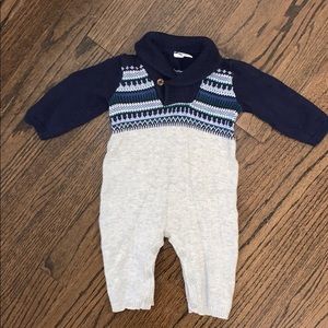 Janie and Jack  Baby Boy One Piece Knit Outfit